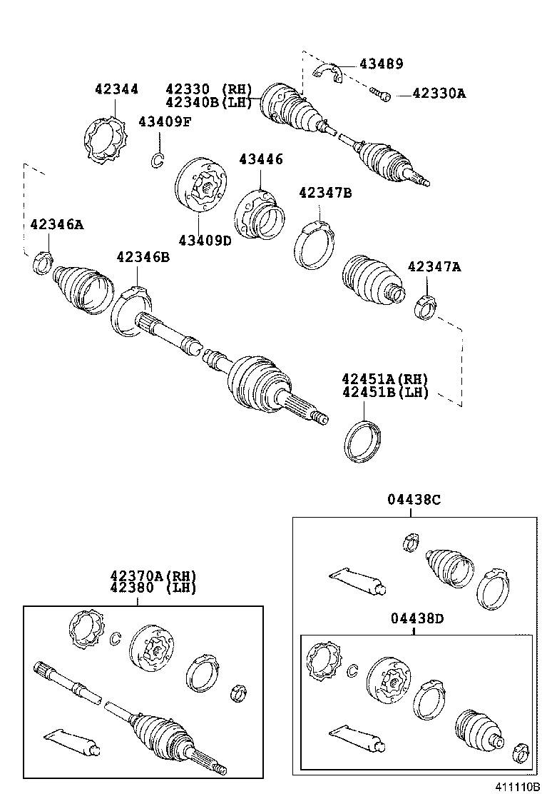 Toyota 42345-30070 CLAMP, NO. 2 (FOR RR DRIVE SHAFT OUTBOARD JOINT BOOT)