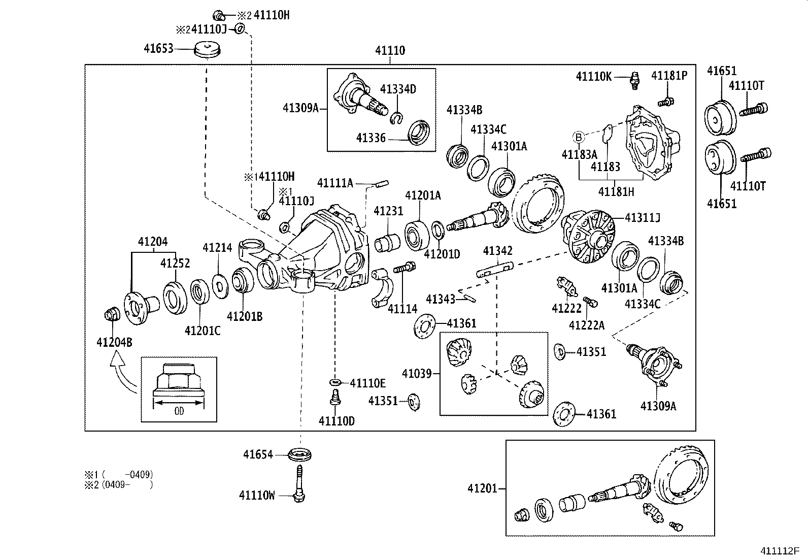 41110-3A142 CARRIER ASSY, DIFFERENTIAL, REAR product image