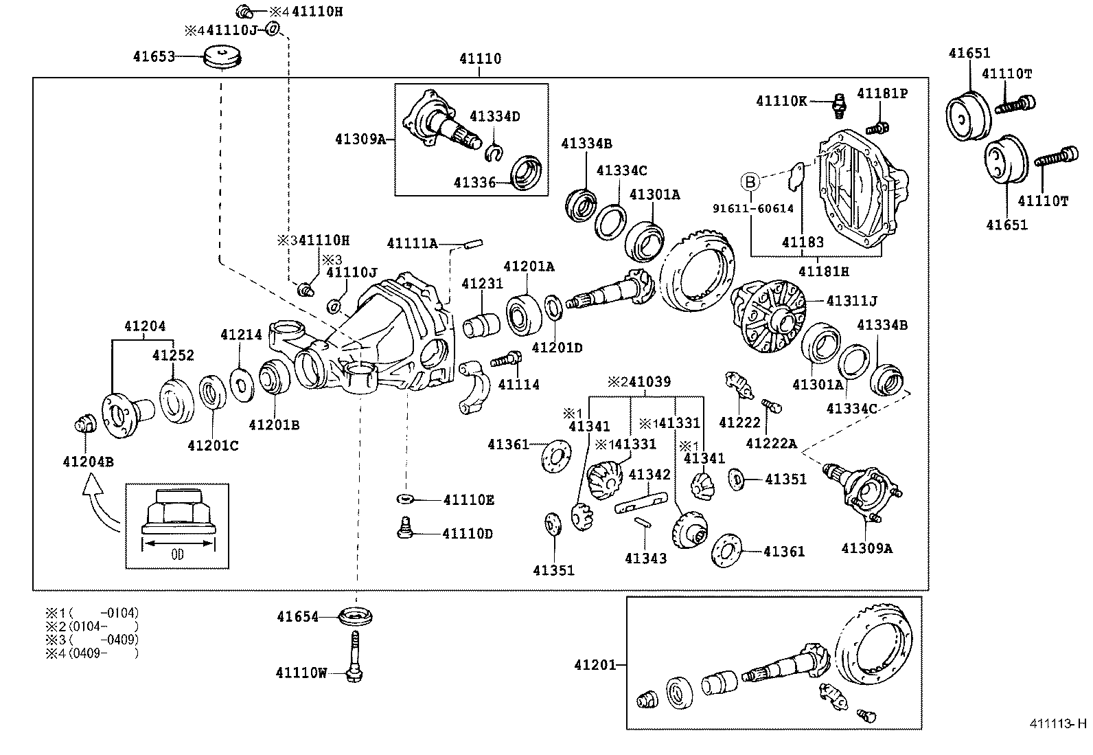 41110-3A142 CARRIER ASSY, DIFFERENTIAL, REAR product image