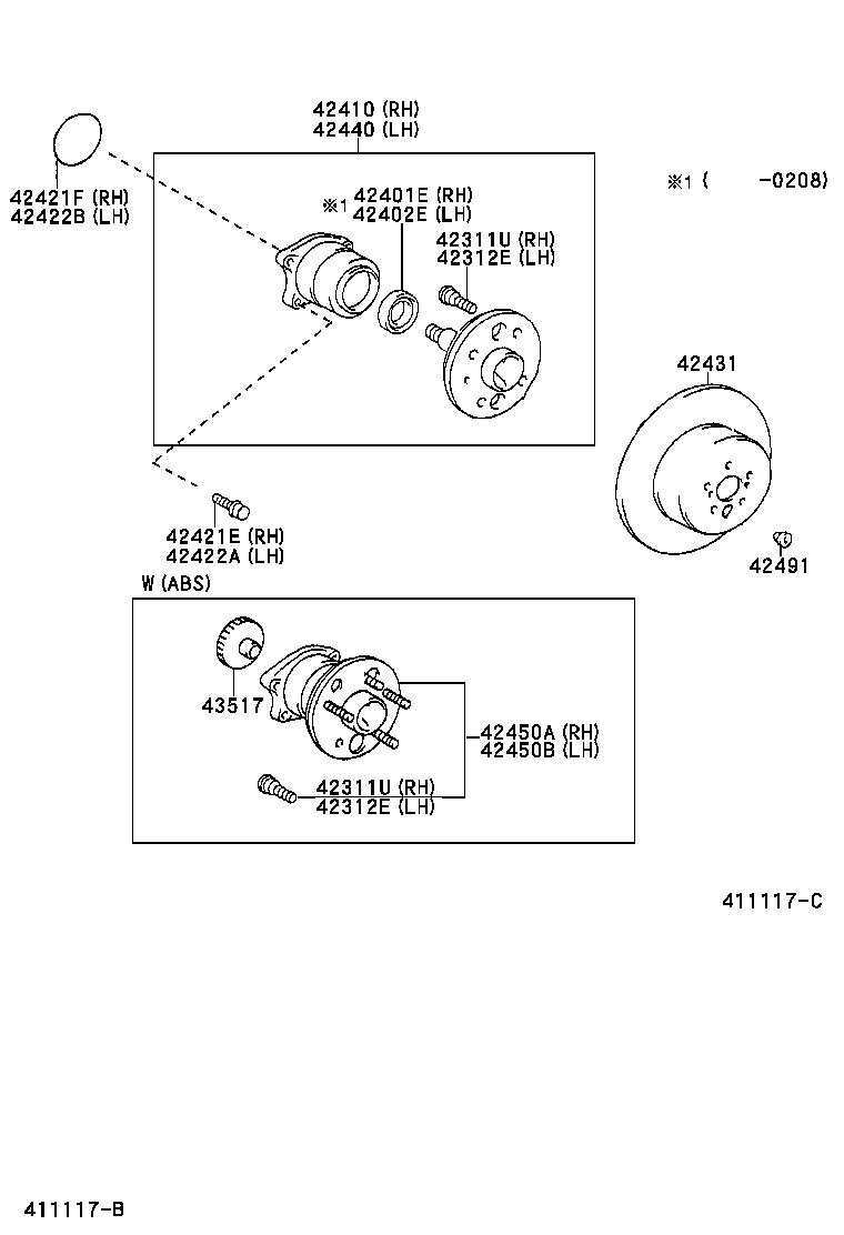 42431-07040 DISC, REAR product image