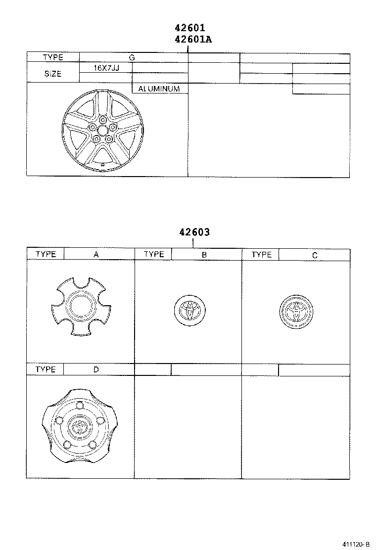 42603-42070 ORNAMENT SUB-ASSY, WHEEL HUB product image