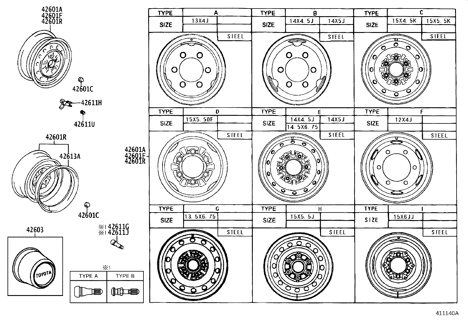 42601-26510 WHEEL, DISC (FOR SPARE) product image