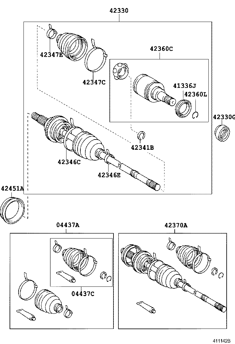 42431-63010 DRUM SUB-ASSY, REAR BRAKE product image