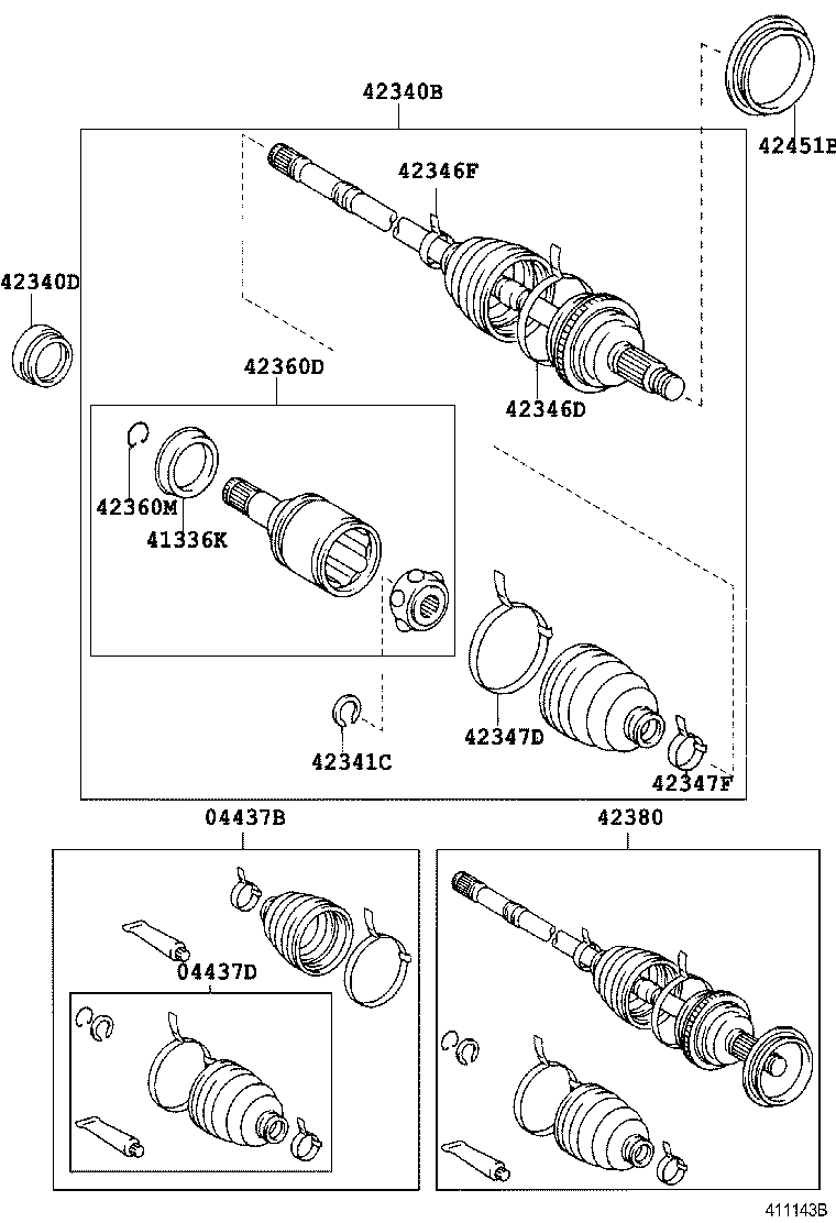42431-63010 DRUM SUB-ASSY, REAR BRAKE product image