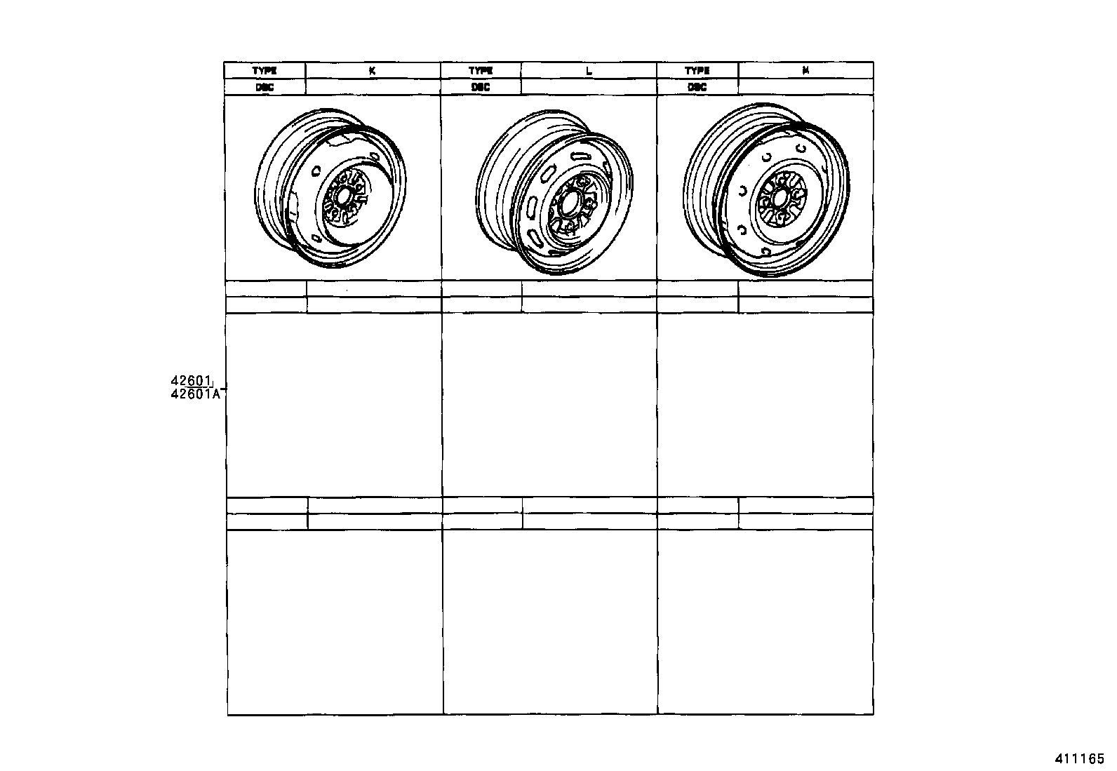 42611-20440 WHEEL, DISC (FOR SPARE) product image