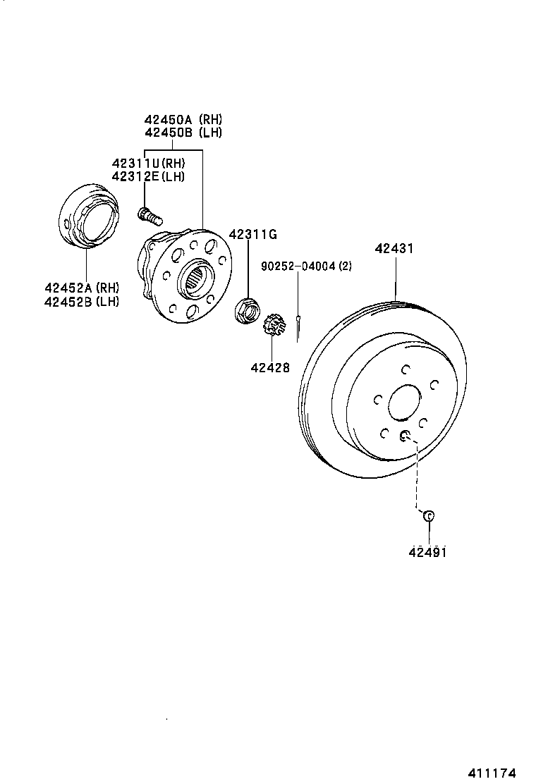 42431-50080 DISC, REAR product image