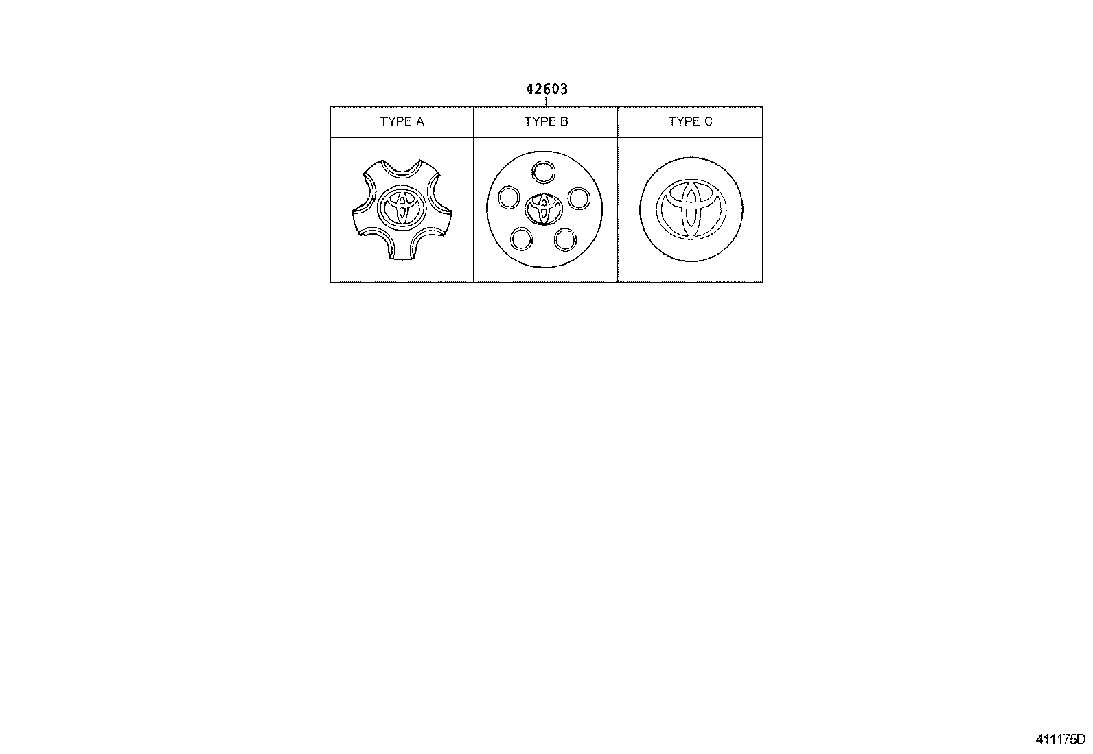 42603-50280 ORNAMENT SUB-ASSY, WHEEL HUB product image