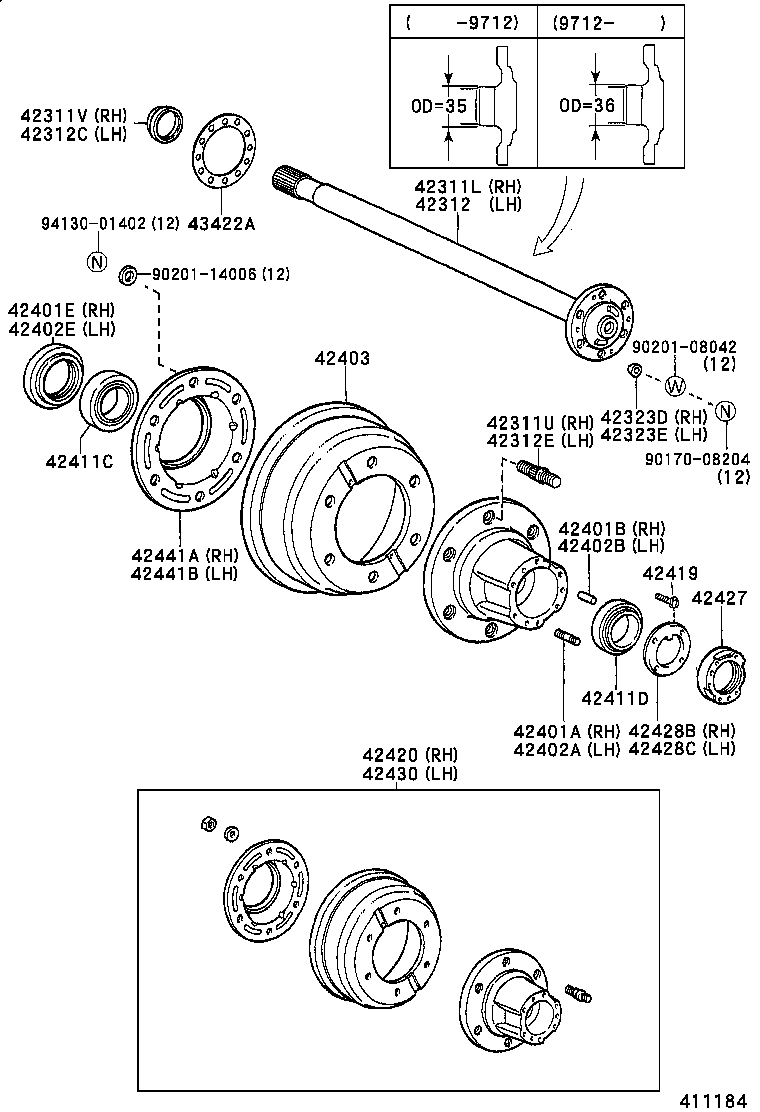 42441-25060 DEFLECTOR, BRAKE DRUM OIL product image