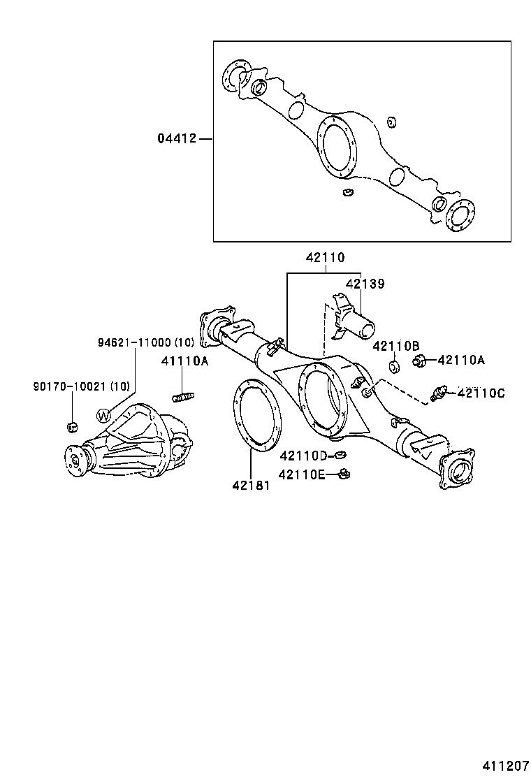 04412-34020 GASKET KIT, REAR DIFFERENTIAL CARRIER product image