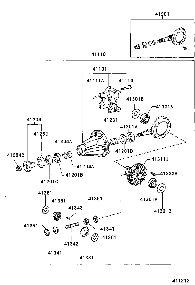 90116-10197 BOLT, NO.1 (FOR REAR DIFFERENTIAL CARRIER SET) product image