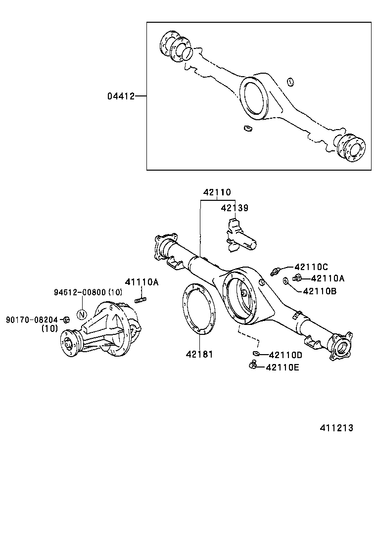 04412-35170 GASKET KIT, REAR DIFFERENTIAL CARRIER product image