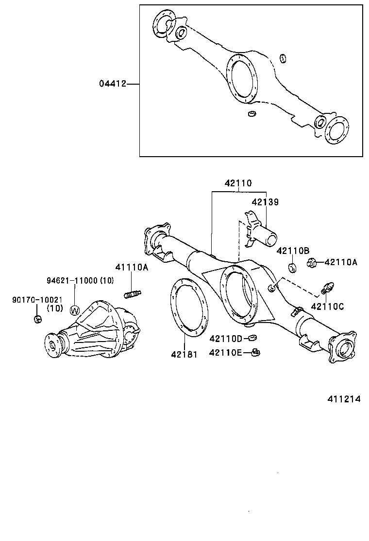 04412-35170 GASKET KIT, REAR DIFFERENTIAL CARRIER product image