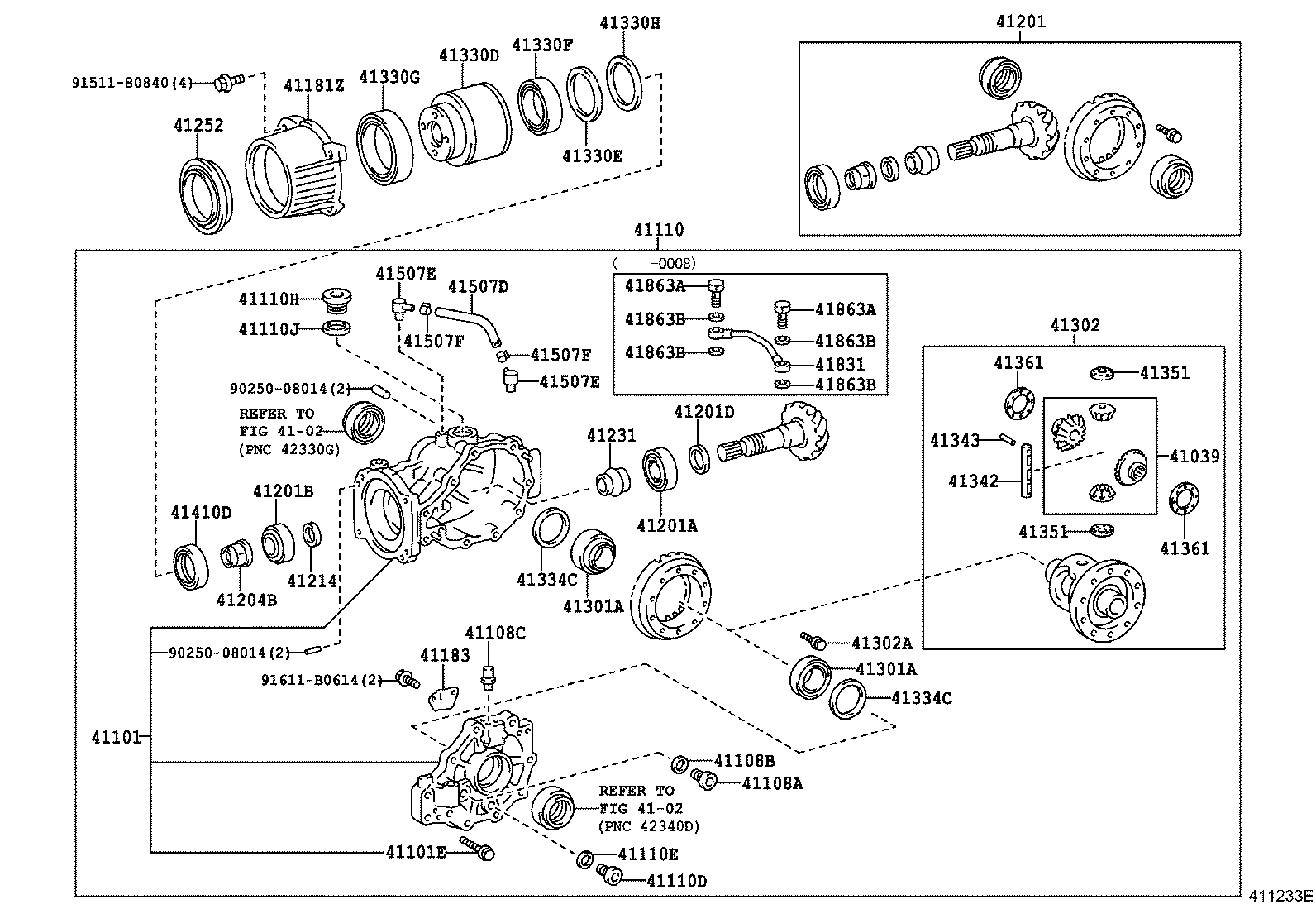 41301-21010 CASE SUB-ASSY, REAR DIFFERENTIAL product image