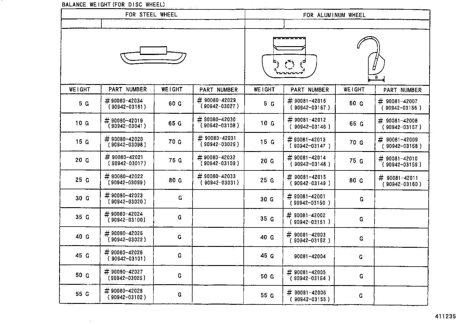 42611-06110 WHEEL, DISC product image