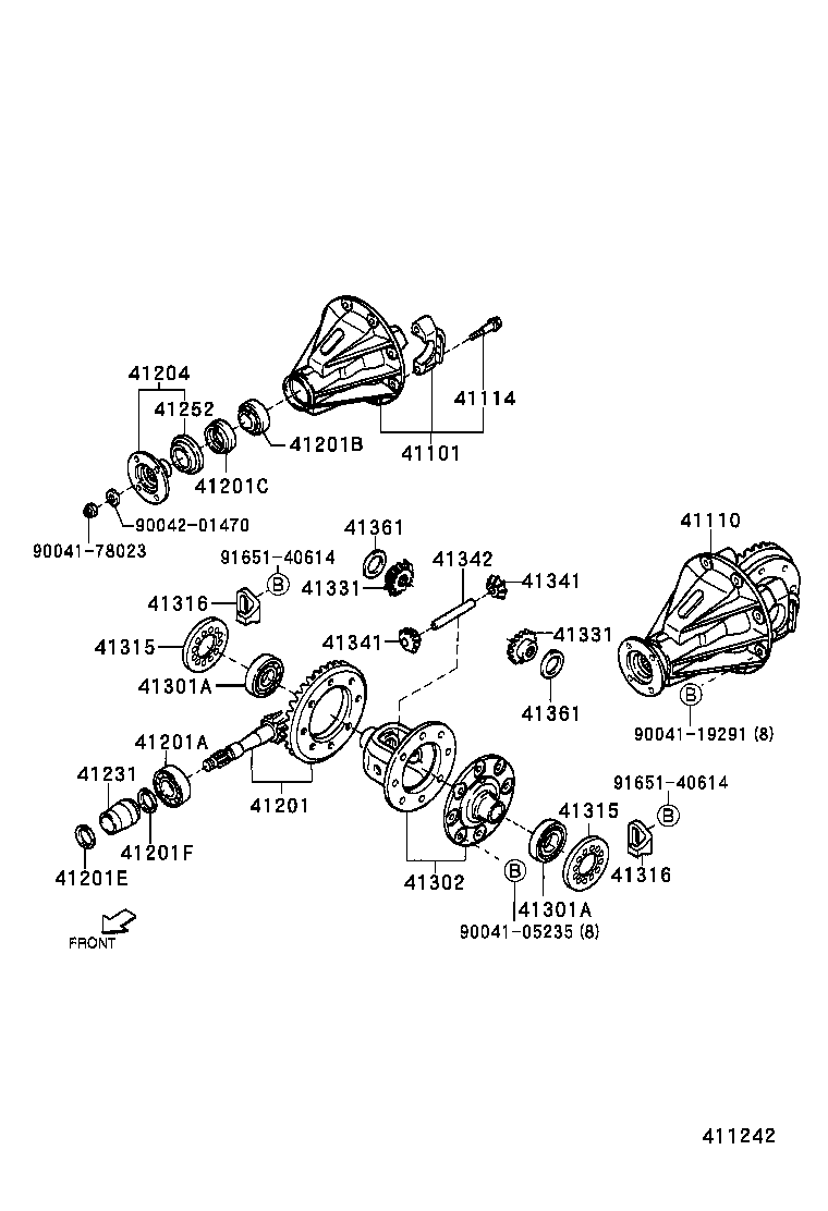 41311-87404 CASE SUB-ASSY, REAR DIFFERENTIAL product image