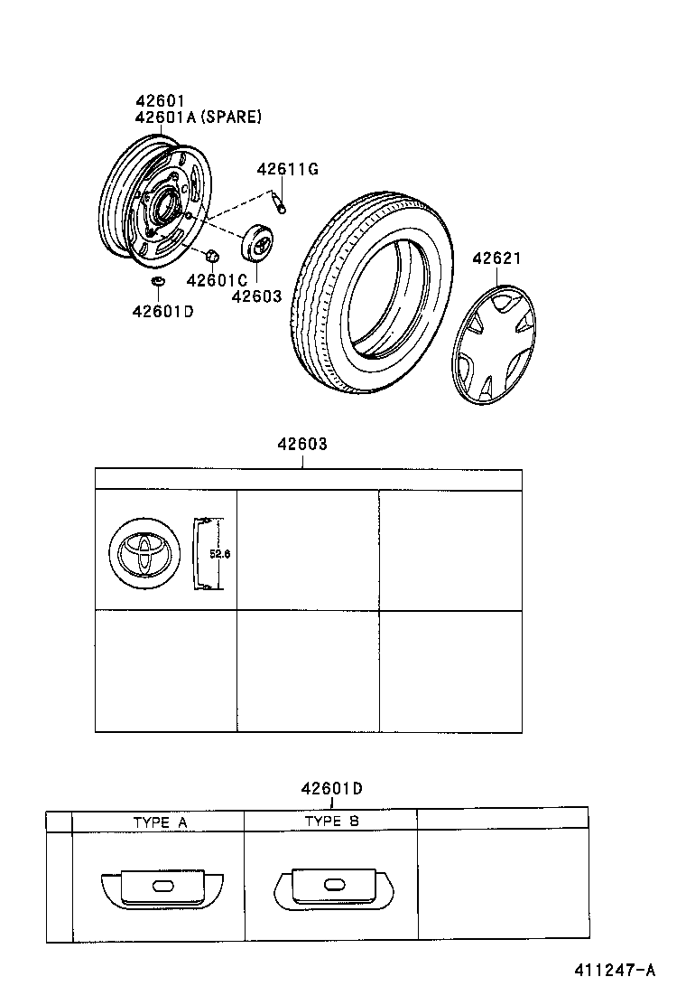 42611-97522 WHEEL, DISC (FOR SPARE) product image