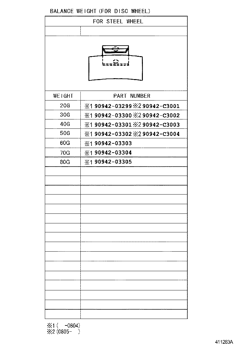 42610-36490 WHEEL, DISC (FOR SPARE) product image