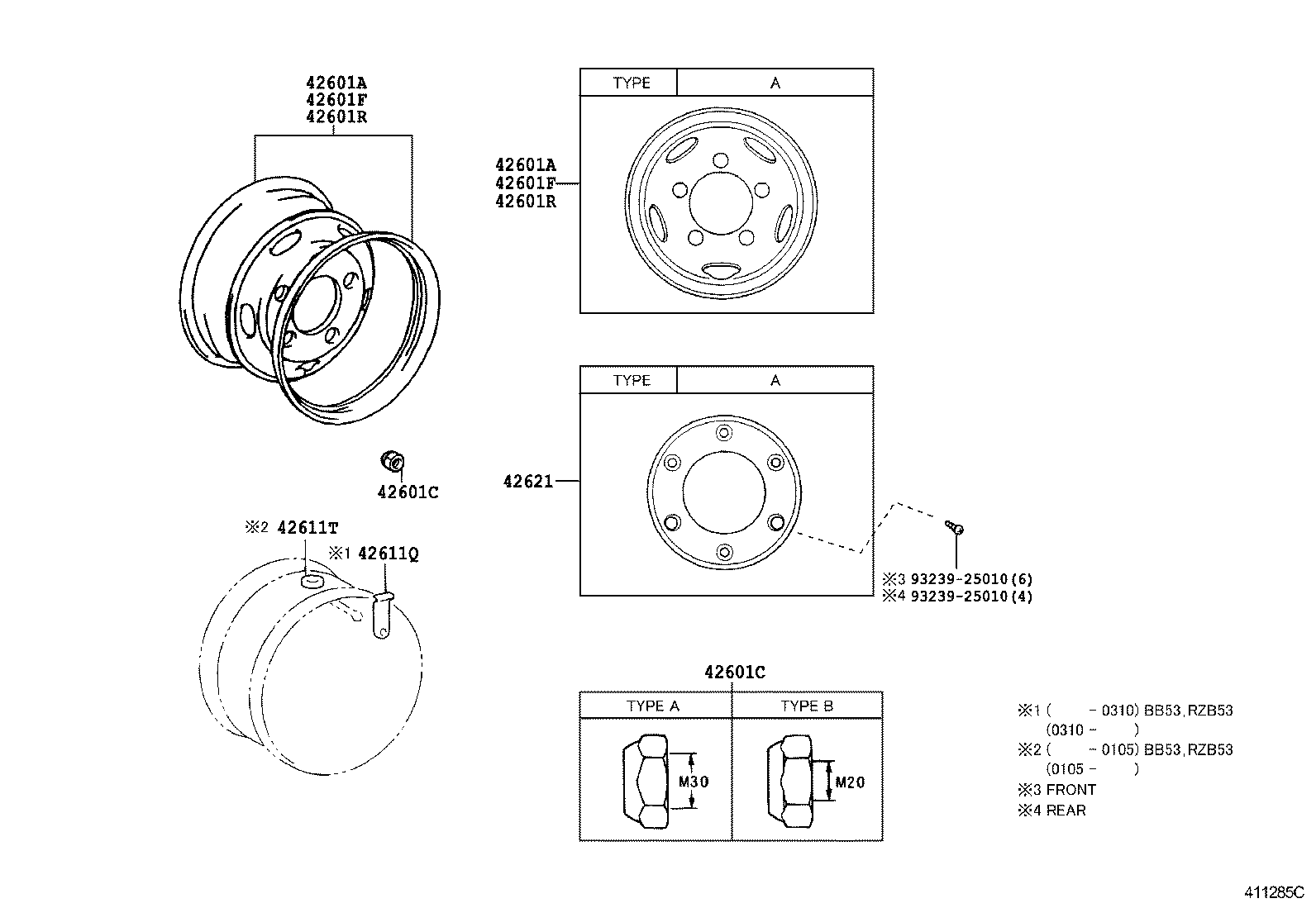 42610-36490 WHEEL, DISC (FOR SPARE) product image