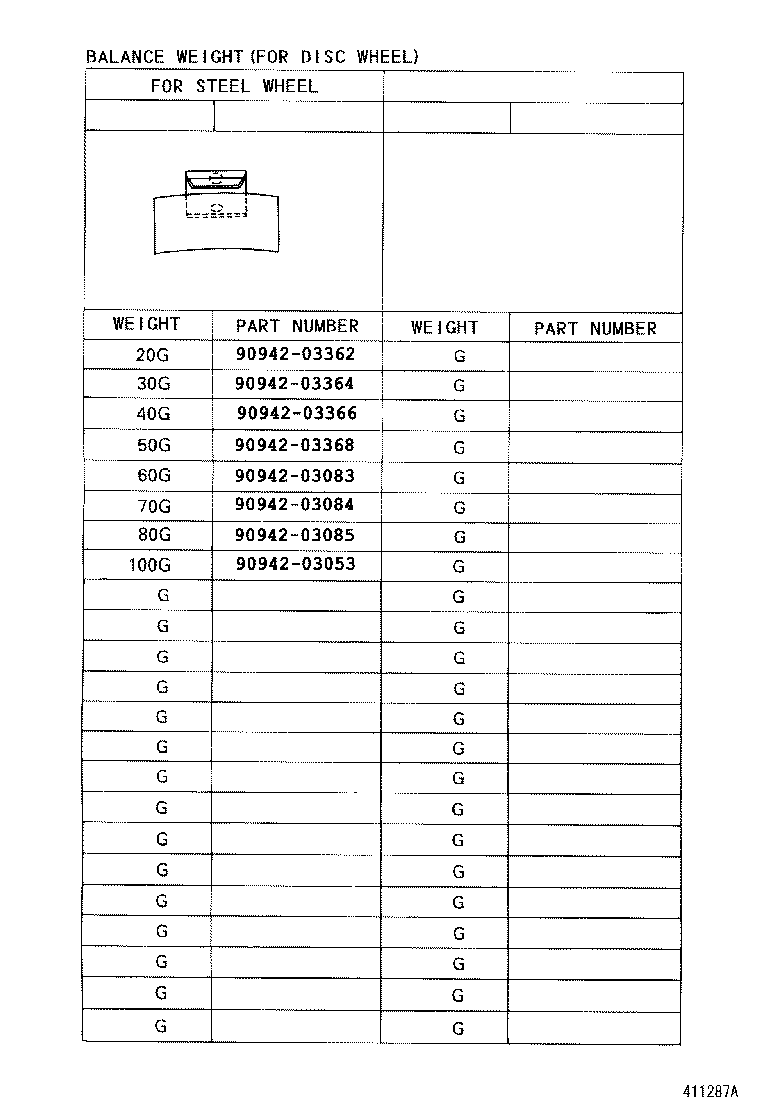 42605-3B080 TIRE product image