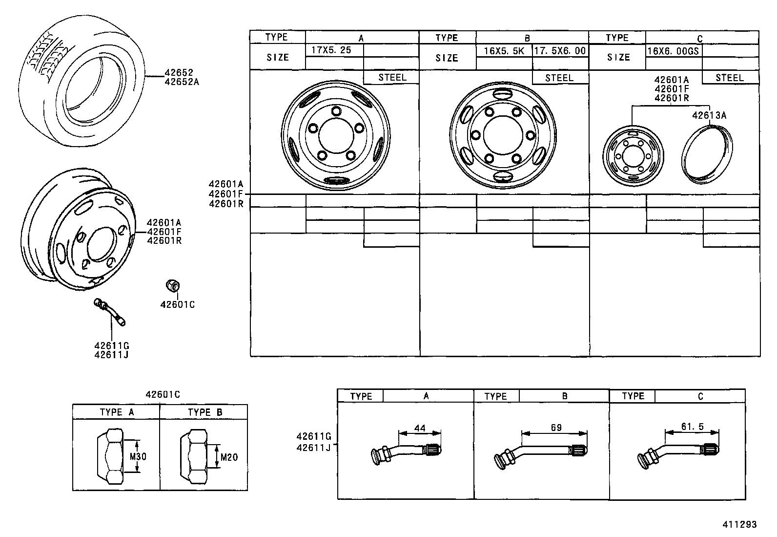 42601-37320 WHEEL, DISC (FOR SPARE) product image