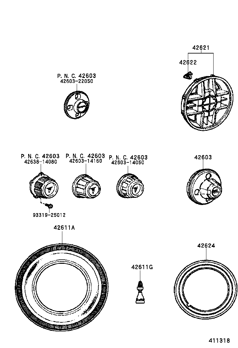 42652-20110 TIRE TUBE SET OR TUBELESS TIRE product image