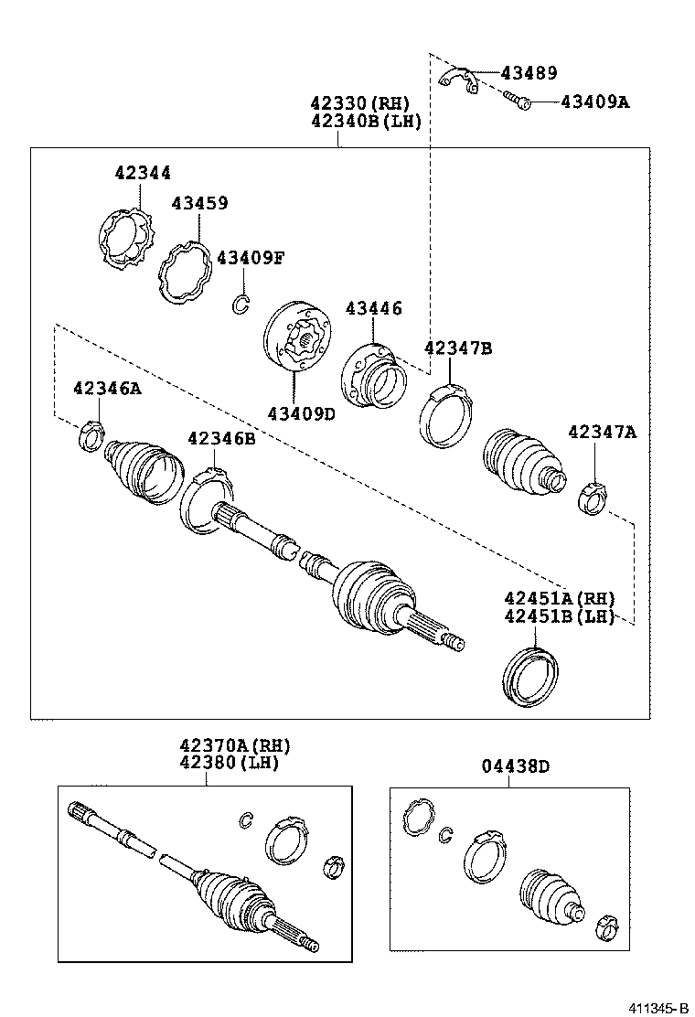 Toyota 90179-26008 NUT (FOR REAR AXLE SHAFT RH)
