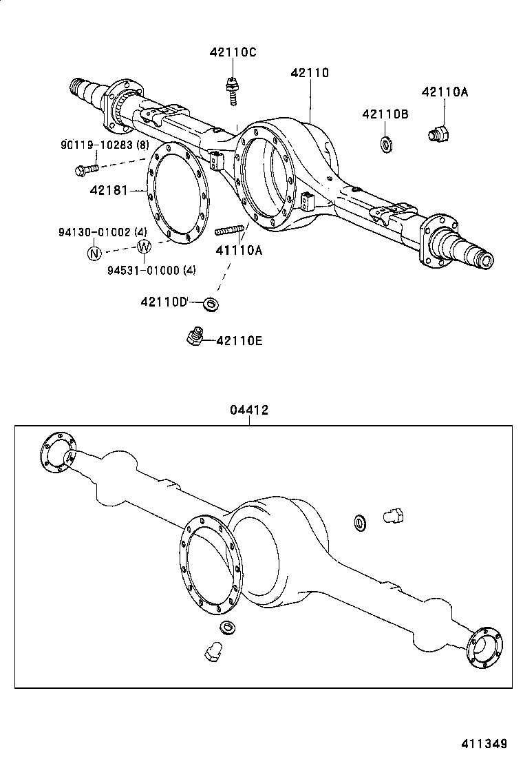 41201-80089 FINAL GEAR KIT, DIFFERENTIAL, REAR product image