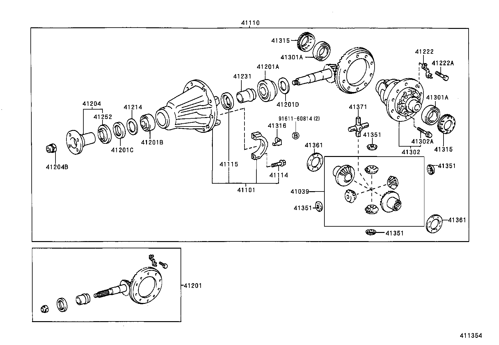 90116-10185 BOLT, NO.1 (FOR REAR DIFFERENTIAL CARRIER SET) product image