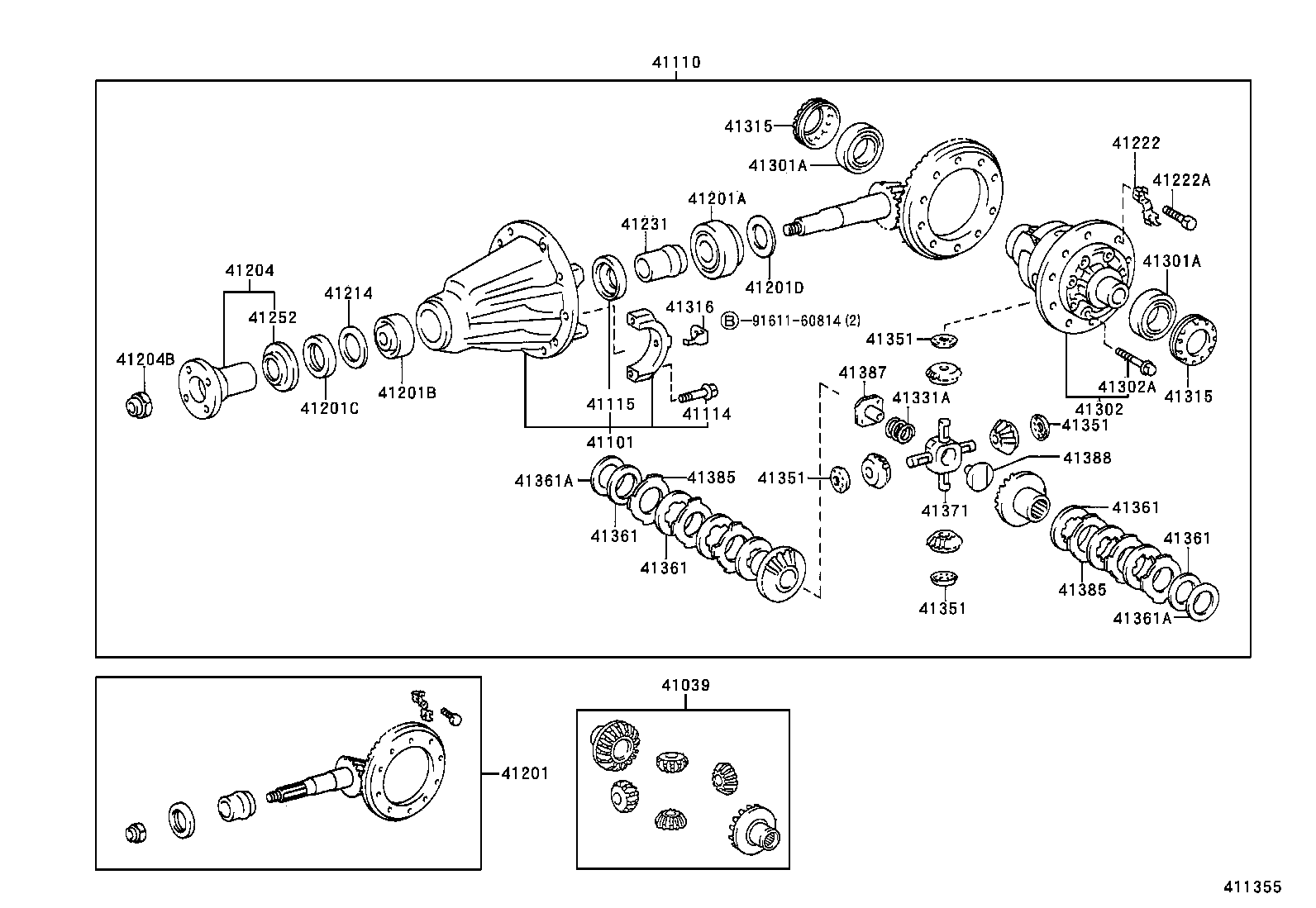 90116-10185 BOLT, NO.1 (FOR REAR DIFFERENTIAL CARRIER SET) product image