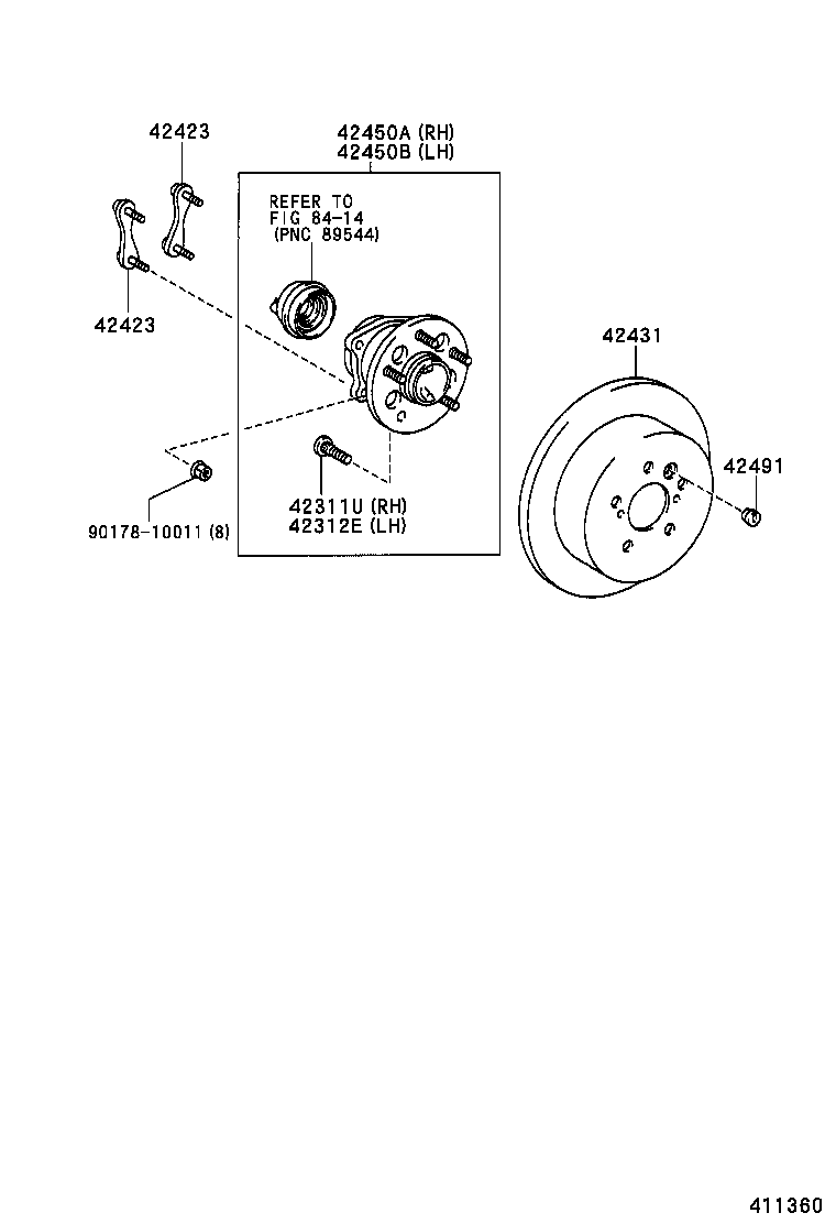 42405-28010 RETAINER, REAR AXLE BEARING, OUTER, RH product image