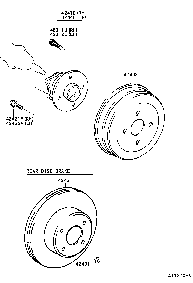 42431-02060 DISC, REAR product image