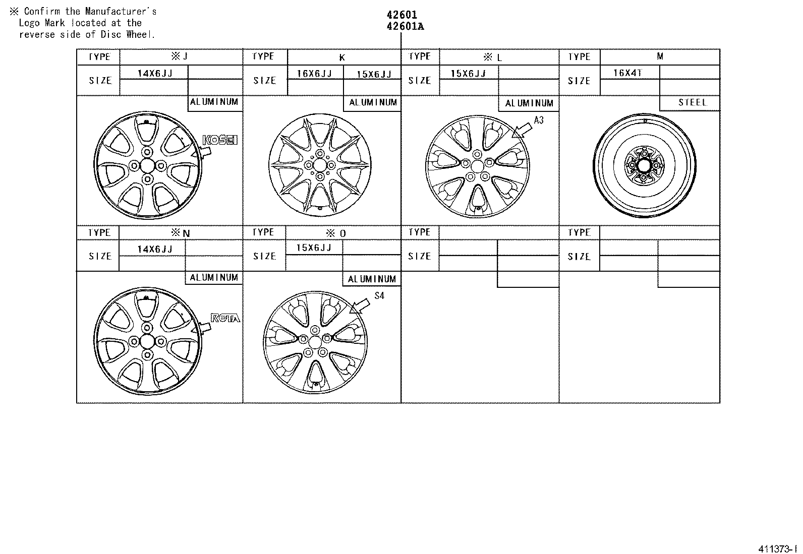 42603-02110 ORNAMENT SUB-ASSY, WHEEL HUB product image