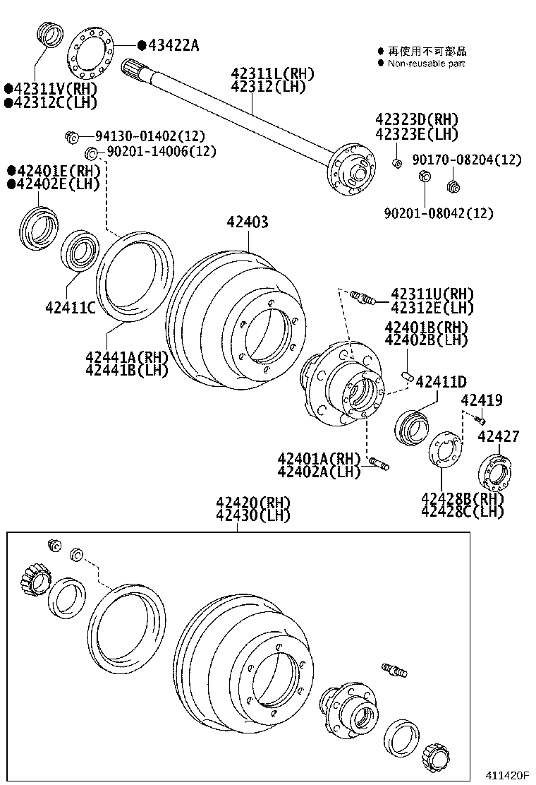 42441-25100 DEFLECTOR, BRAKE DRUM OIL RH product image