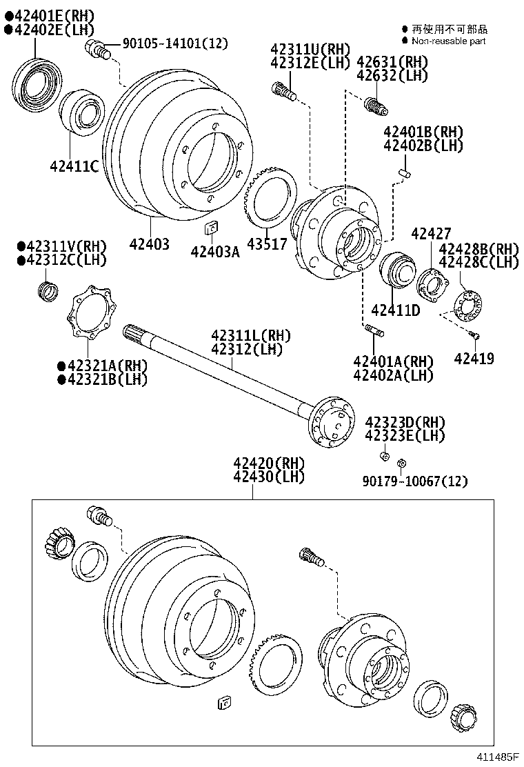 42441-25100 DEFLECTOR, BRAKE DRUM OIL RH product image
