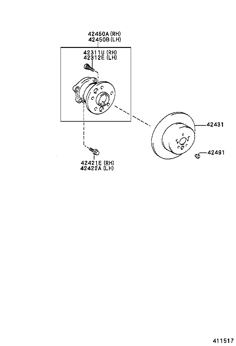 90105-10510 BOLT (FOR REAR AXLE BEARING CASE RH) product image