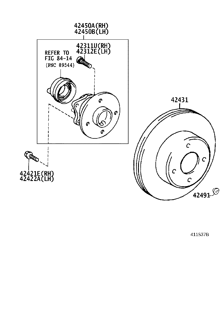 42431-02070 DISC, REAR product image