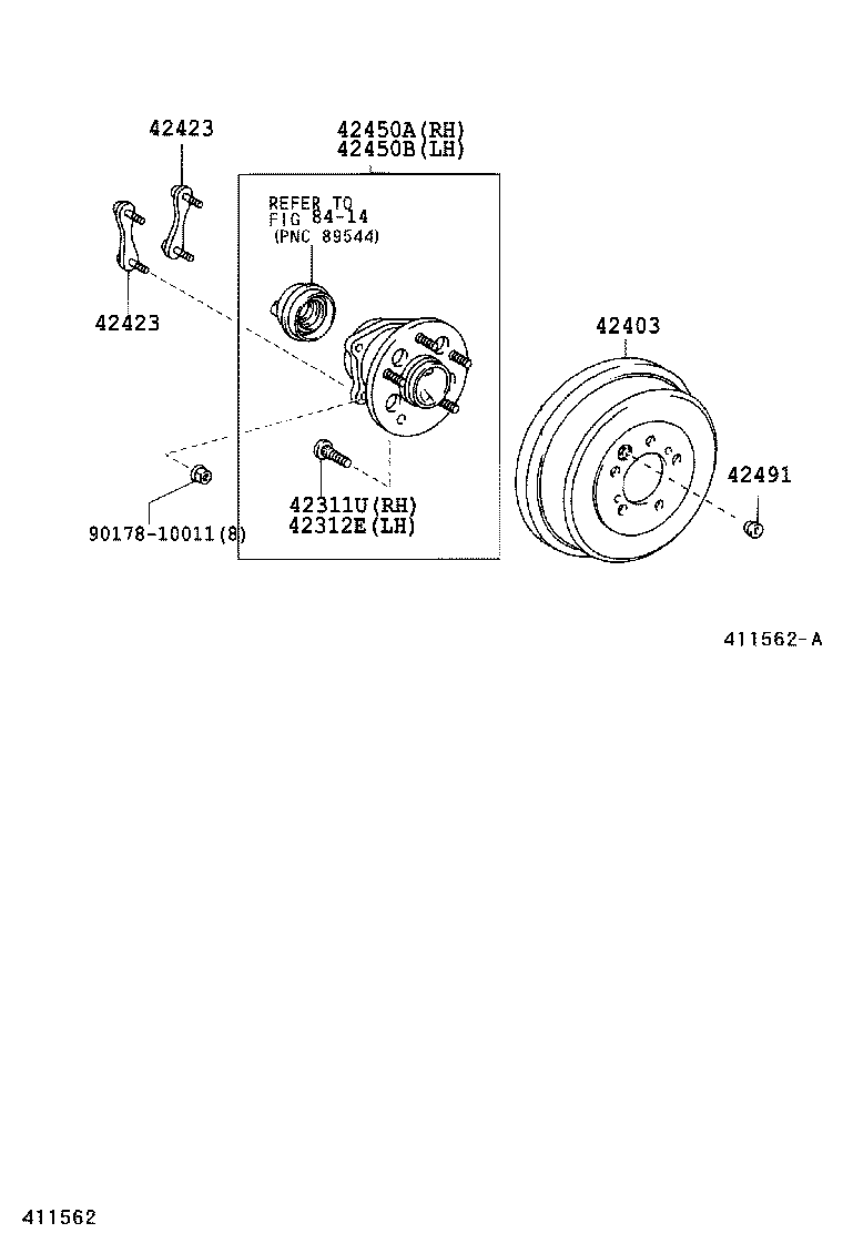 42405-28020 RETAINER, REAR AXLE BEARING, OUTER, RH product image