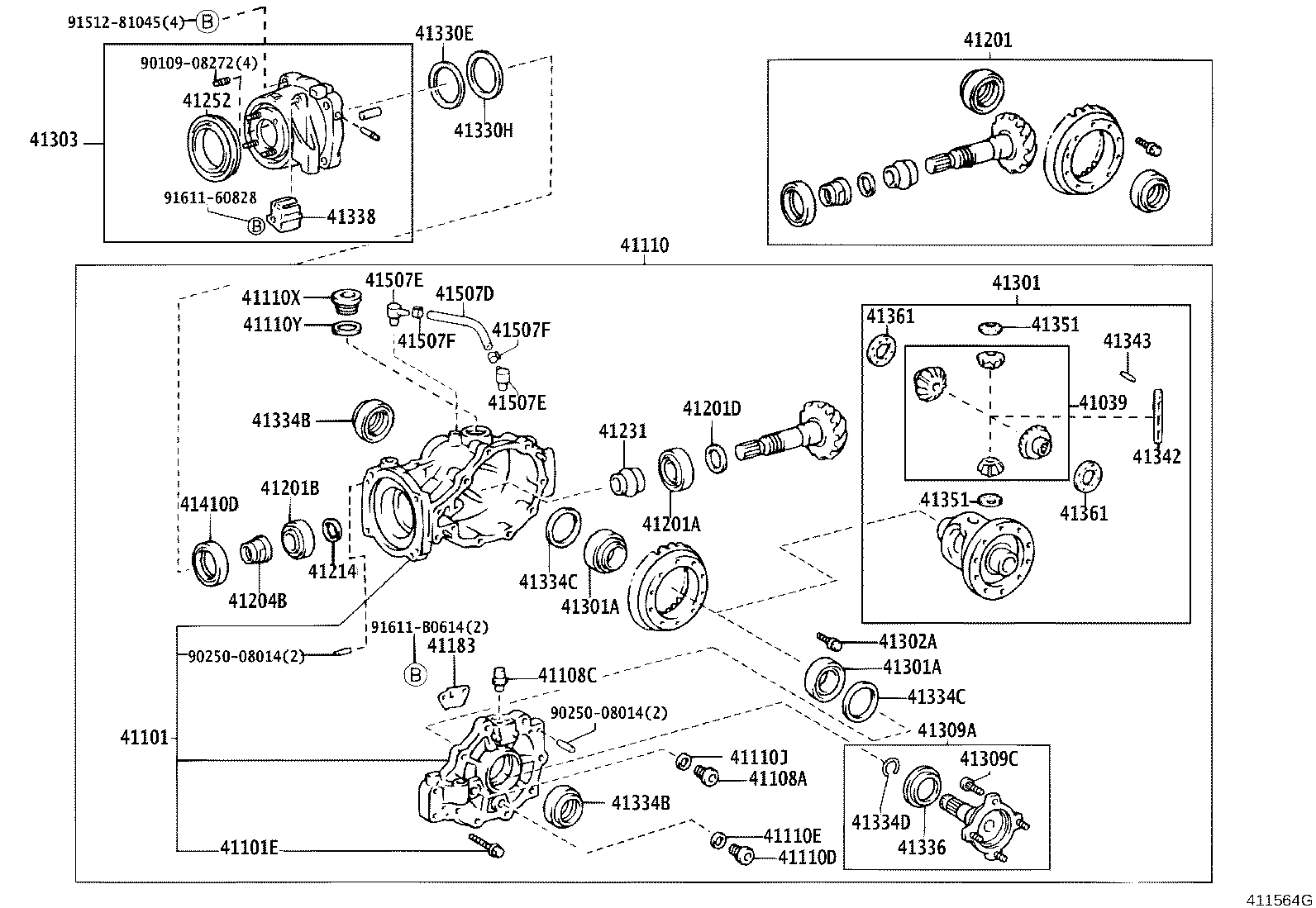 52390-28030 SUPPORT ASSY, DIFFERENTIAL, REAR product image