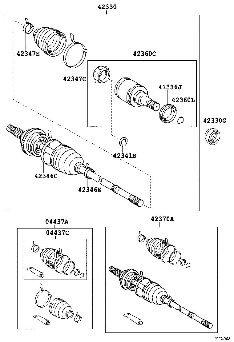 42431-63011 DRUM SUB-ASSY, REAR BRAKE product image