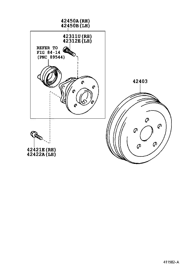 42431-63011 DRUM SUB-ASSY, REAR BRAKE product image