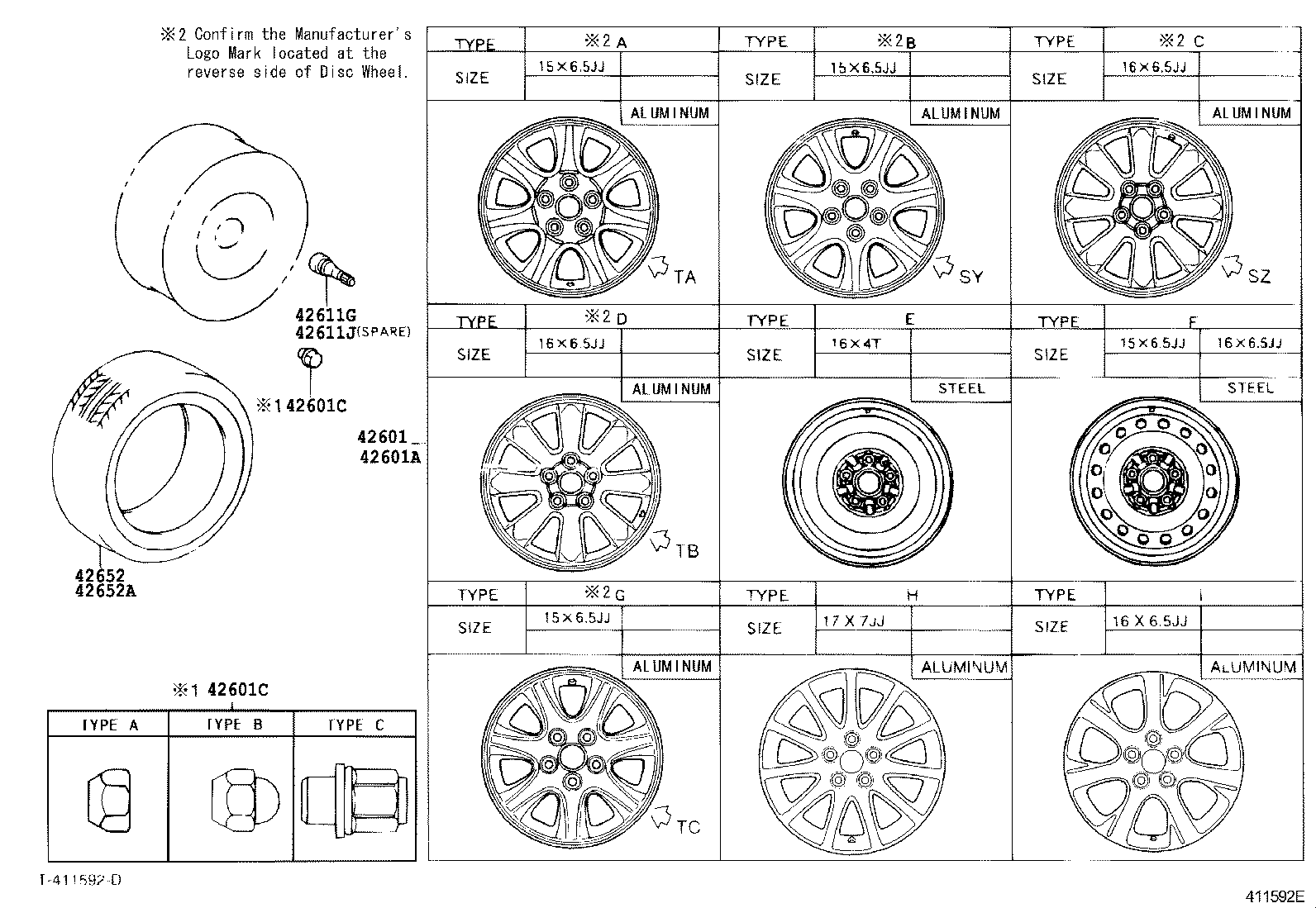 42611-06310 WHEEL, DISC product image