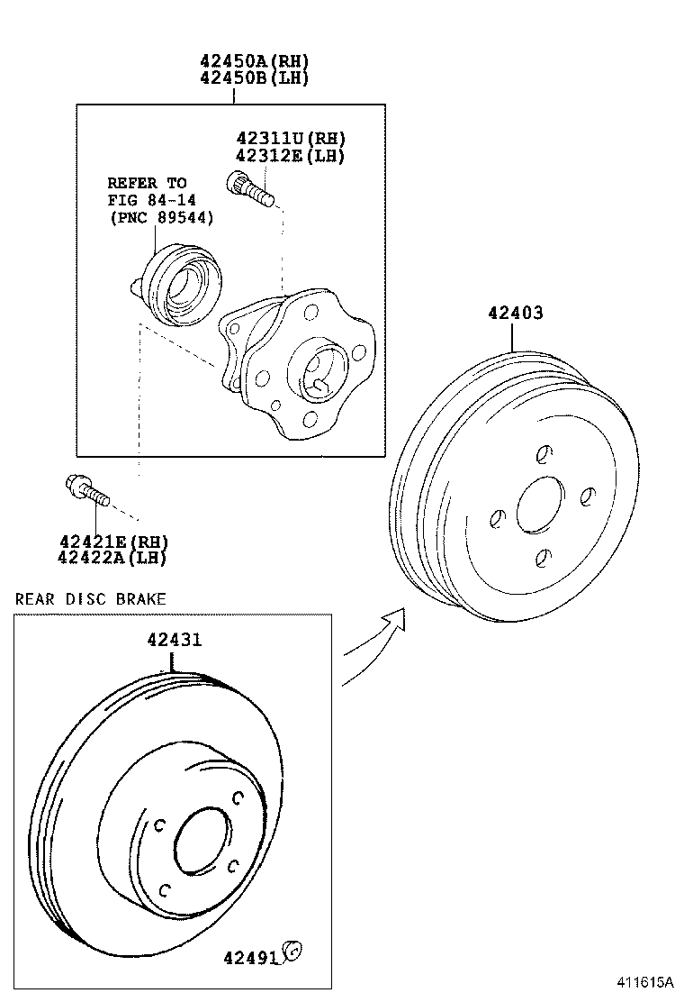 42431-52060 DISC, REAR product image