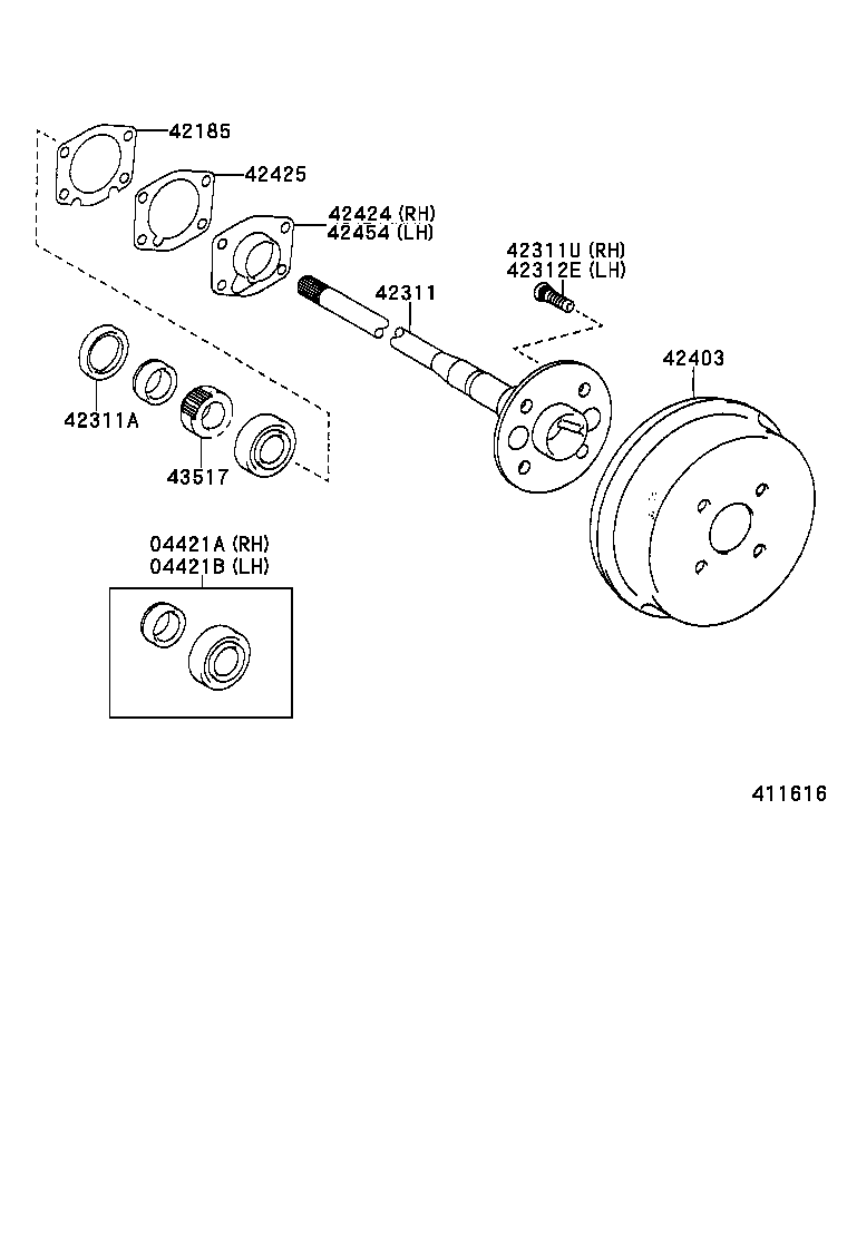 42431-52060 DISC, REAR product image