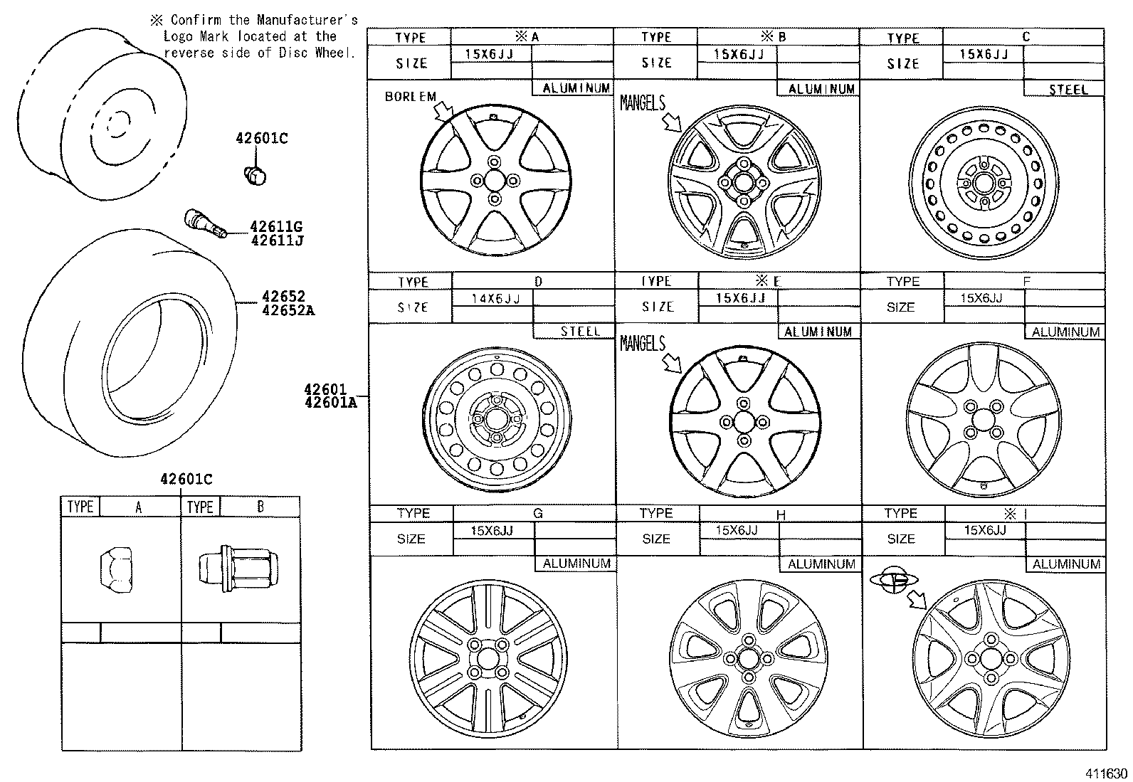 42611-02490 WHEEL, DISC product image