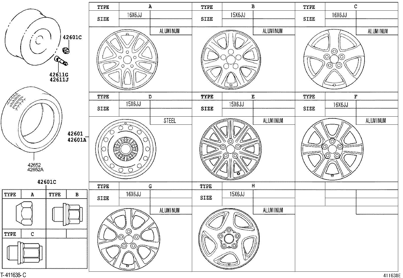 42621-YF030 CAP, WHEEL product image