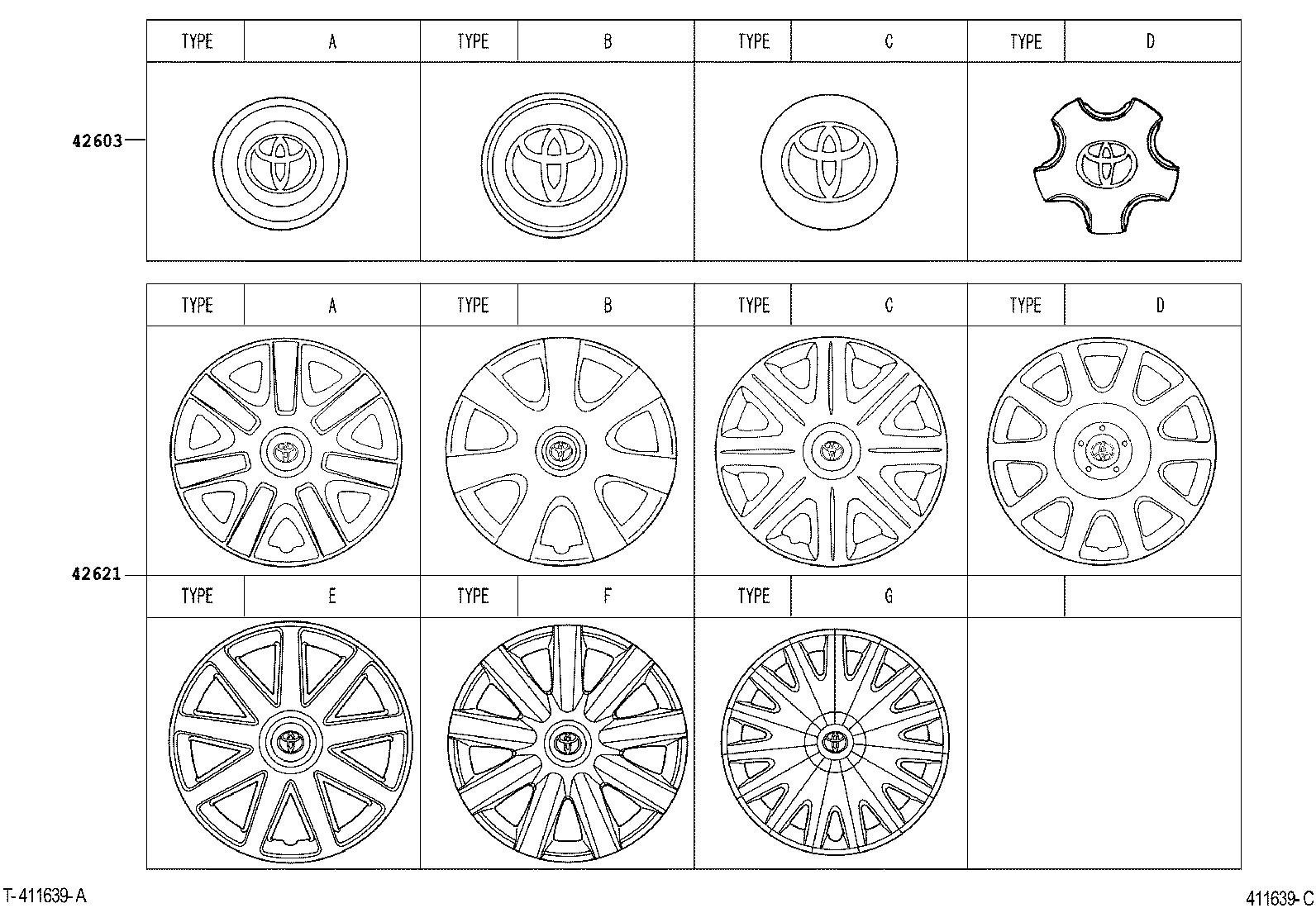 42621-YF030 CAP, WHEEL product image