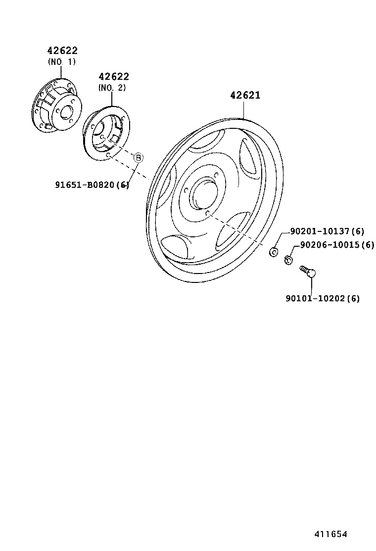 42601-37440 WHEEL, DISC (FOR SPARE) product image