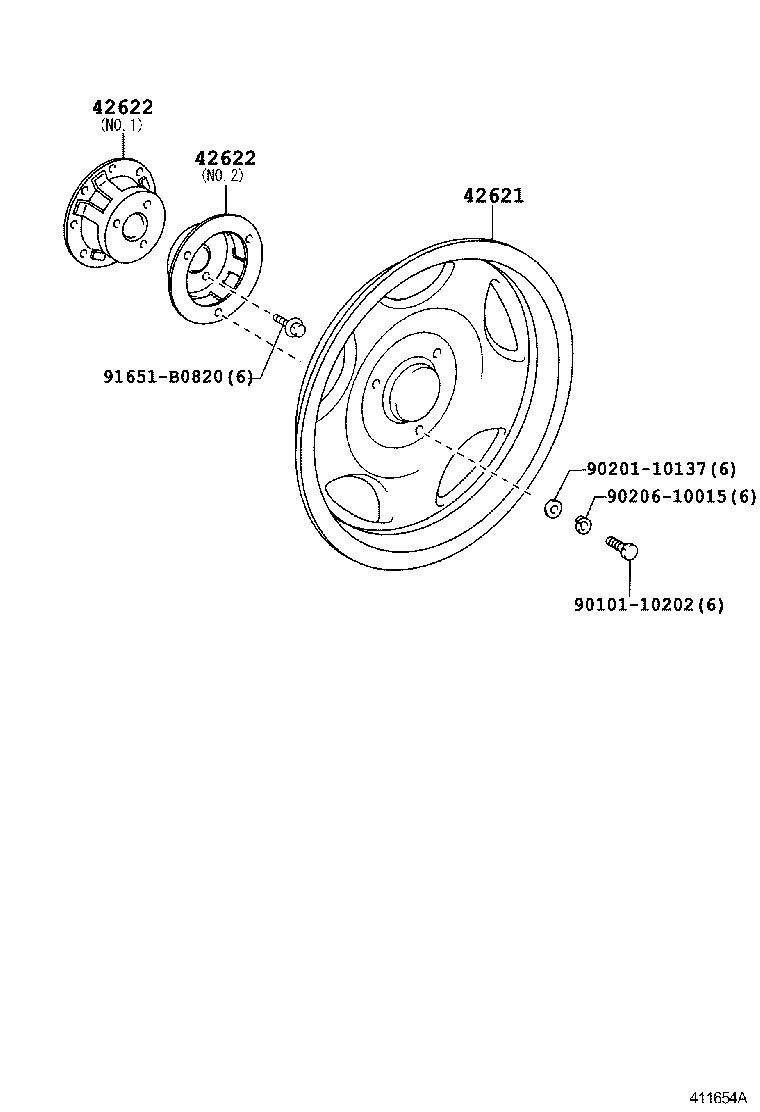 42601-37570 WHEEL, DISC (FOR SPARE) product image