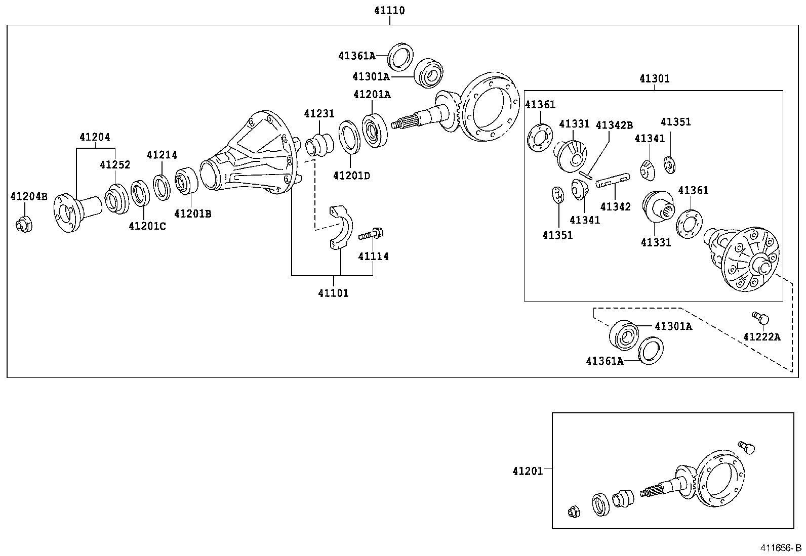 42110-52220 HOUSING ASSY, REAR AXLE product image