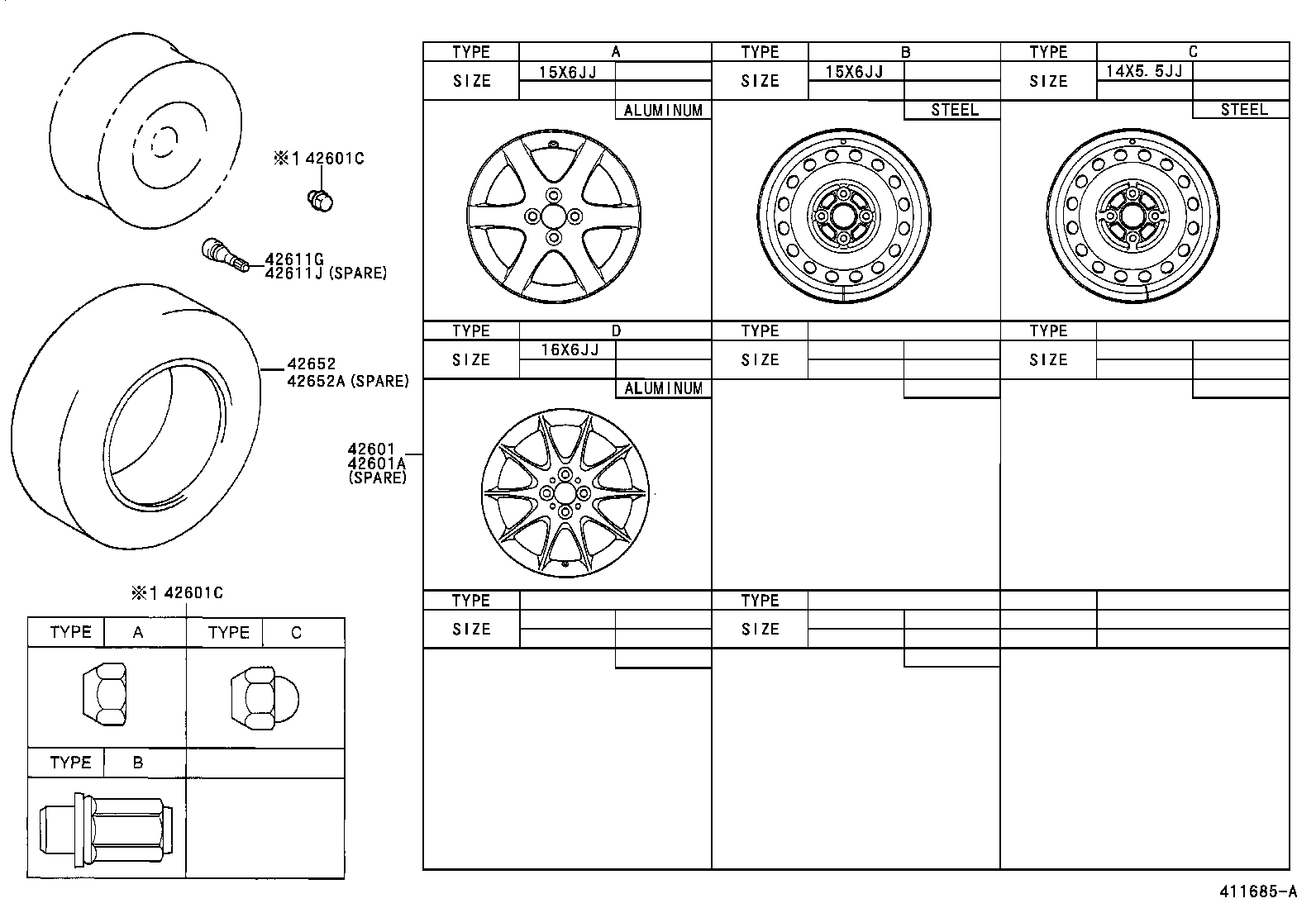 42602-02110 CAP, WHEEL product image